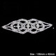 Sew-On Diamante Motif - 130mm x 42mm - Silver
